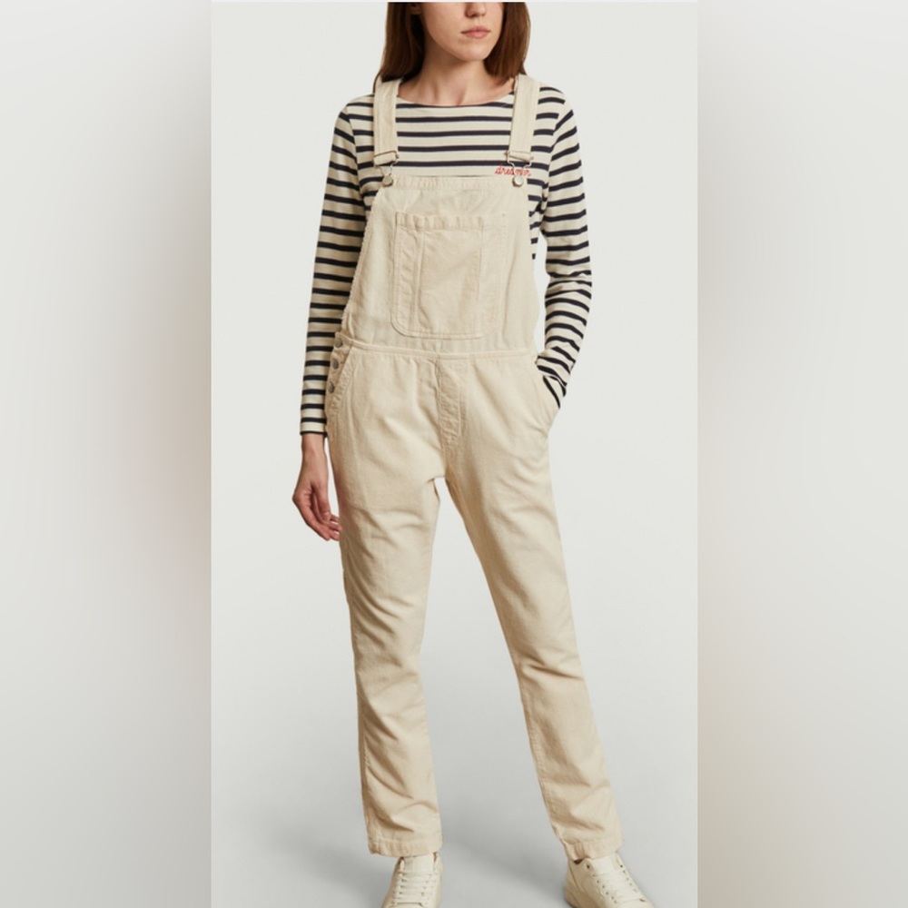 Hartford Pandol Jumpsuit ivory corduroy overalls size 3 (FR Large)